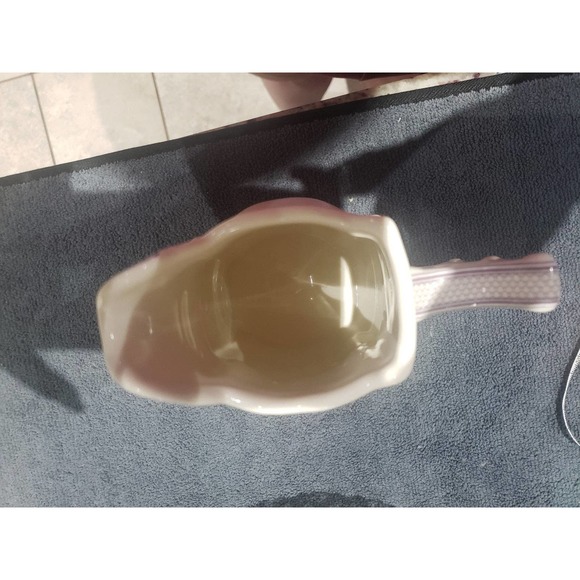 Vintage white with purple design pitcher - Picture 3 of 3